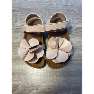 Giulia Palai Italy Toddler Girl Size 7 Metallic Blush Floral Sandals